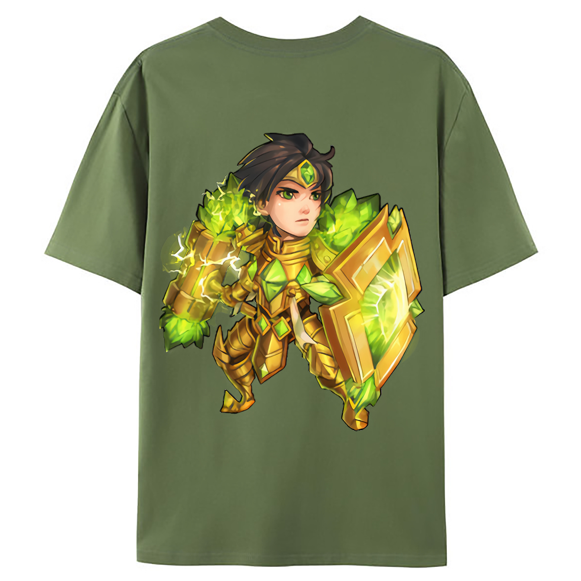 （画像用） リーグ・オブ・レジェンド League of Legends LOL 綿100％ メンズ半袖Tシャツ（バックプリント） 通気性